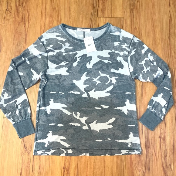 Free People Arielle Camo Printed Longsleeved Tee - Picture 6 of 9